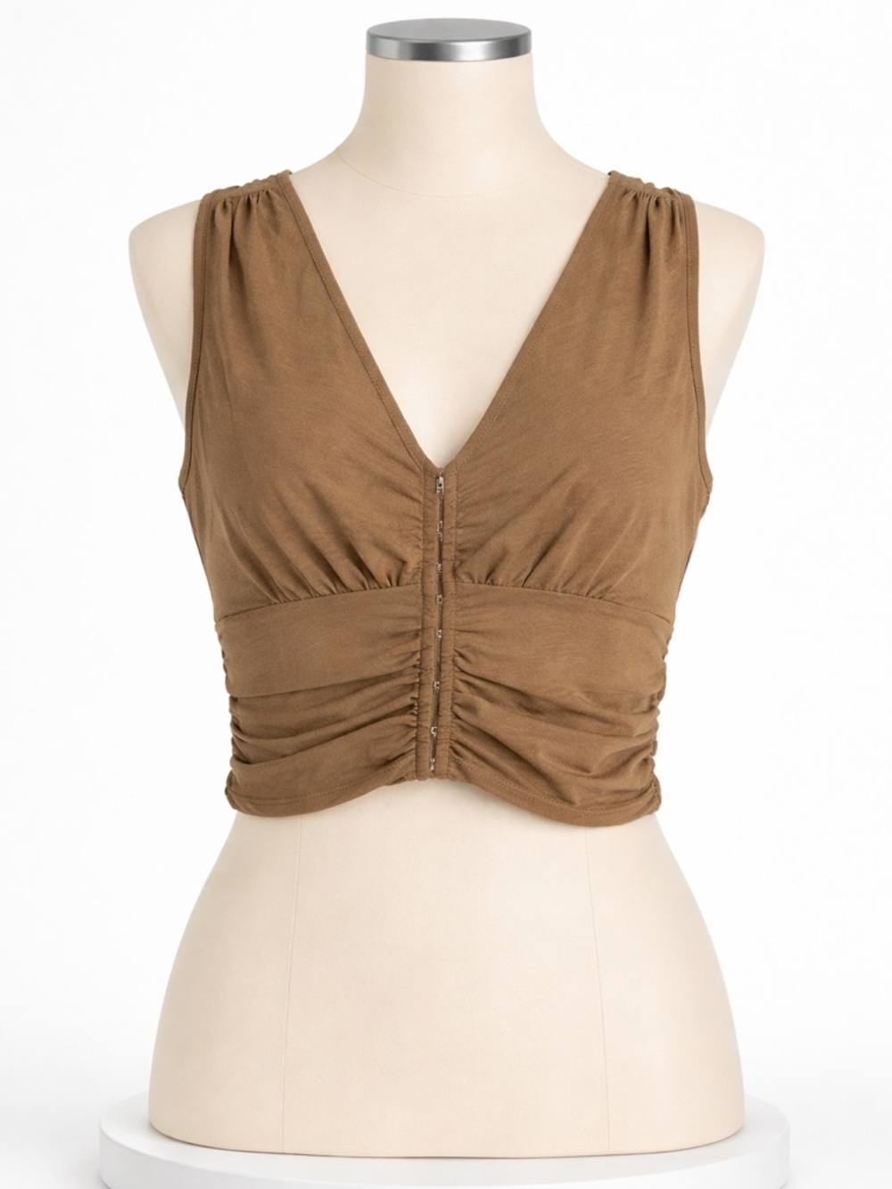 Brown Sleeveless Top